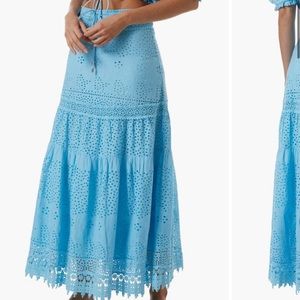 Melissa Odabash Alessia Eyelet Cover-Up Maxi Skirt